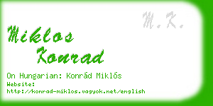 miklos konrad business card