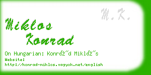 miklos konrad business card